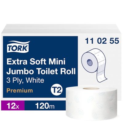 tork premium mini jumbo 3 rétegű, extra puha tekercses toalettpapír