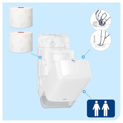 tork duplatekercses mid size toalettpapír adagoló (fehér)