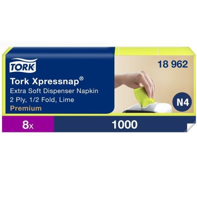 tork xpressnap® extra soft lime adagolós szalvéta, n4 rendszer 2 rétegű