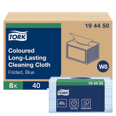 tork többször használható tisztítókendő, kék, w8